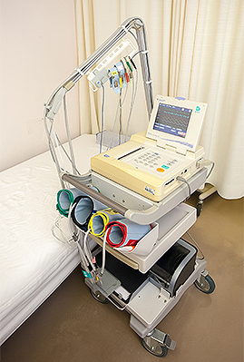 血圧脈波検査に使用する機械
