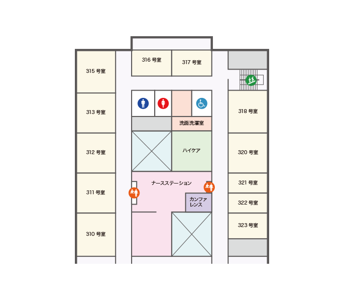 院内マップ3階B棟